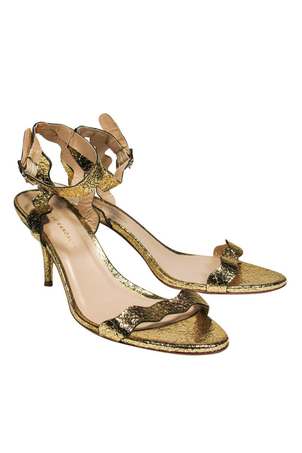 Loeffler Randall | Olivia Champagne Knot Mid-Heel l Heeled Sandals l  Footwear