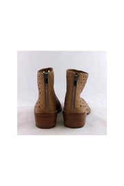 Current Boutique-Loeffler Randall - Perforated Tan Booties Sz 8.5