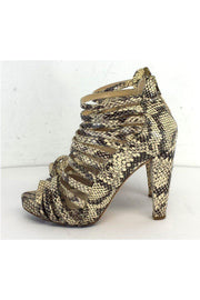Current Boutique-Loeffler Randall - Snakeskin Leather Strappy Heels Sz 6