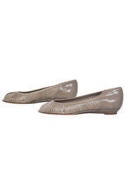 Current Boutique-Loeffler Randall - Taupe Open Toe Leather Flats Sz 7