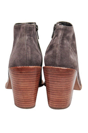 Current Boutique-Loeffler Randall - Taupe Suede Ankle Booties w/ Block Heel Sz 6