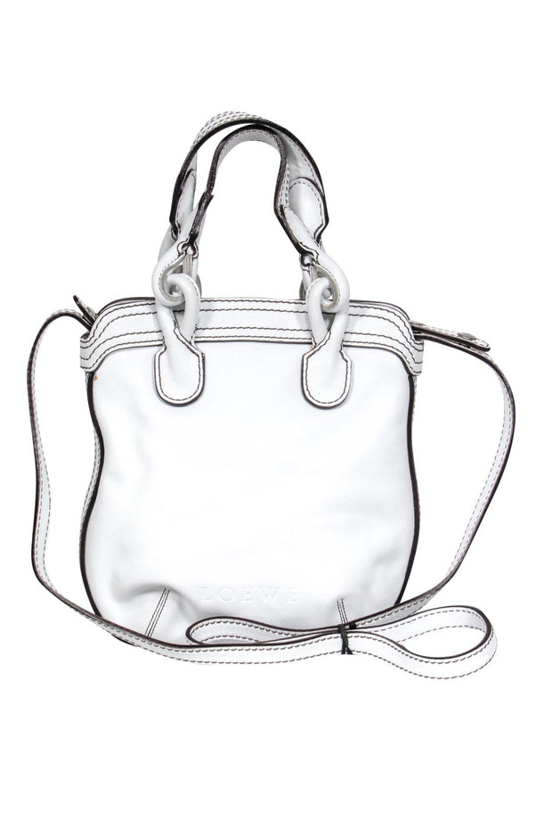 Current Boutique-Loewe - White Leather Mini Crossbody