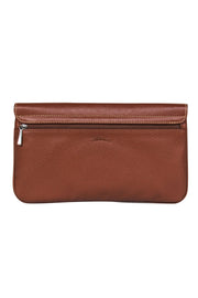 Current Boutique-Longchamp - Brown Pebbled Leather Locking Clutch