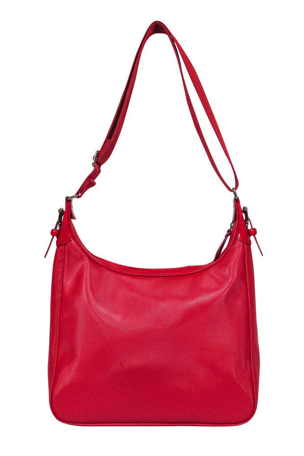 Current Boutique-Longchamp - Red Textured Leather Crossbody