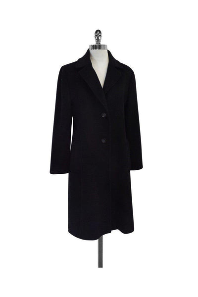 Current Boutique-Loro Piana - Black Cashmere Coat Sz 12