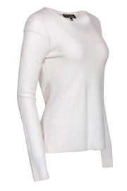 Current Boutique-Loro Piana - White Textured Knit Cashmere Sweater Sz 10