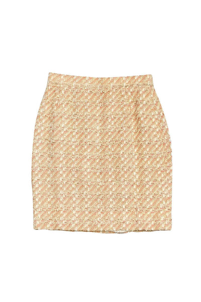 Current Boutique-Louis Feraud - Peach Tweed Skirt Sz 6