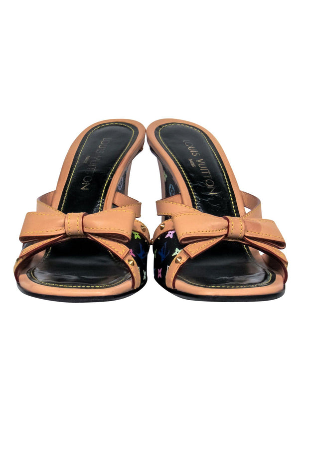 LOUIS VUITTON LOUIS VUITTON Denim Wedge Sole Sandals U.S Size 6.5
