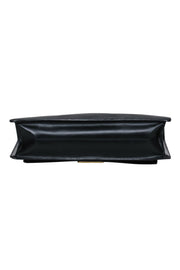 Current Boutique-Louis Vuitton - Black Textured Leather Structured Serviette Convertible Satchel