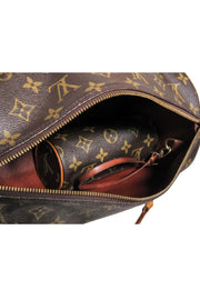 Current Boutique-Louis Vuitton - Brown Leather Barrel-Style Bag w/ Mini Pouch