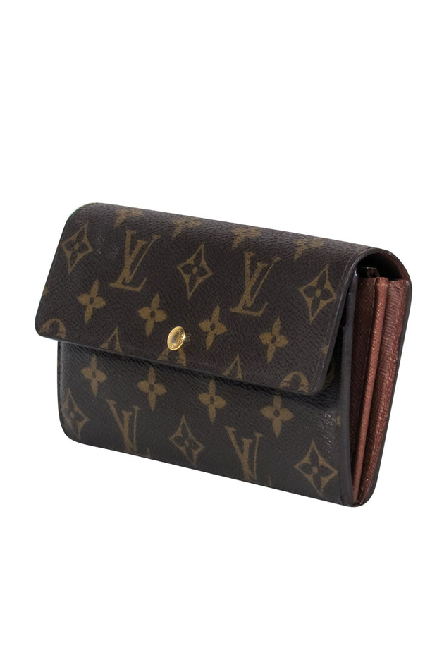 Current Boutique-Louis Vuitton - Brown Leather Monogram Snap Wallet