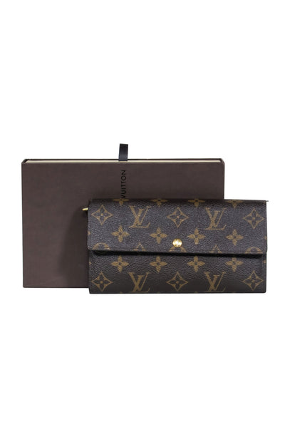 Current Boutique-Louis Vuitton - Brown Leather Monogram Snap Wallet