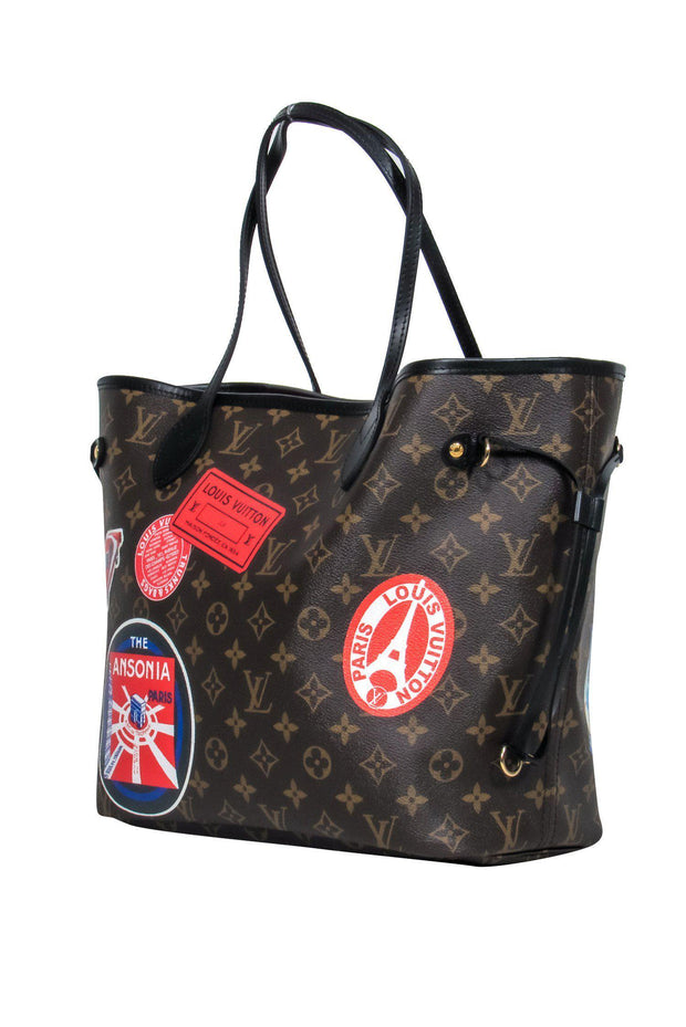 New Authentic Louis Vuitton Limited Edition Neverfull World Tour Bag with  Pouch