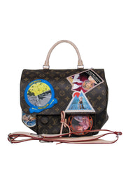 Current Boutique-Louis Vuitton - Brown Monogram Print Convertible Messenger Bag w/ Cindy Sherman Patches