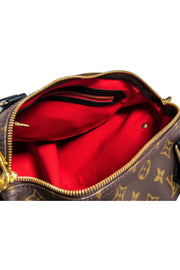 Current Boutique-Louis Vuitton - Brown Monogram Print “Speedy 30” Convertible Handbag w/ Patches