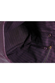 Current Boutique-Louis Vuitton - Eggplant Leather Embossed "Citadine" Tote Bag
