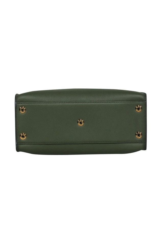On My Side Bag In Green Leather, 50% OFF