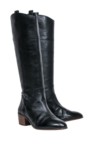 Current Boutique-Louise et Cie - Black Leather Riding Boots Sz 8