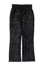 Current Boutique-Love Moschino - Black Velour Rhinestone Trim Sweatpants S 10