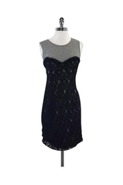 Current Boutique-Love Moschino - Grey & Black Lace Dress Sz 4