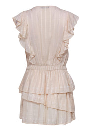 Current Boutique-Love Sam - Cream Ruffle Dress w/ Embroidery Sz M