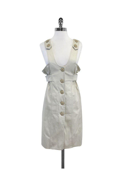 Current Boutique-Lover - Beige Sleeveless Pinafore Dress Sz 4