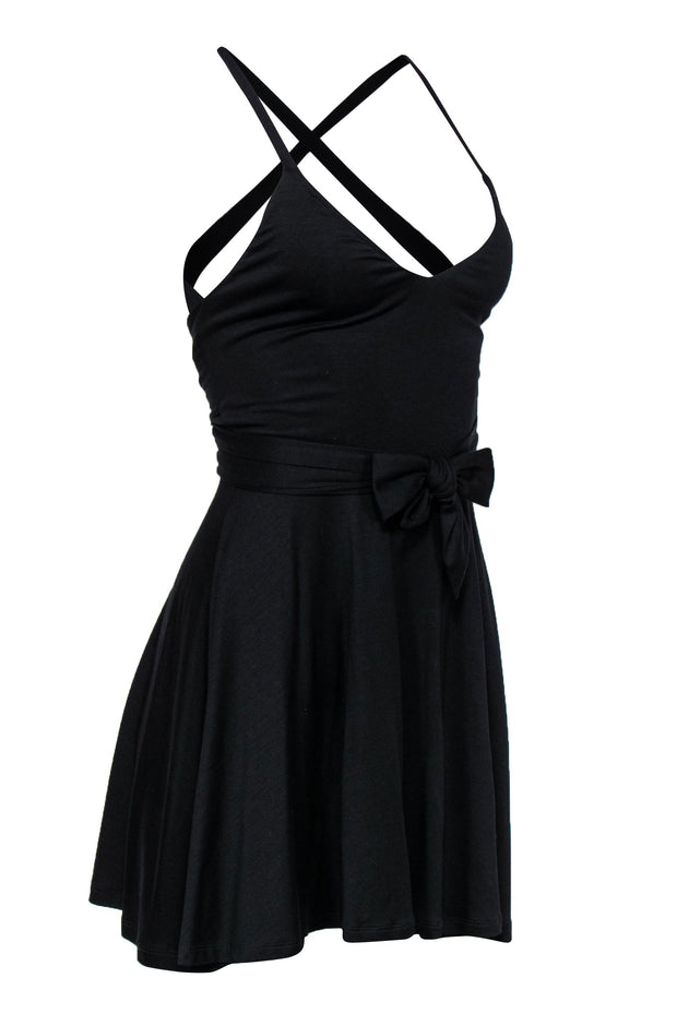 Current Boutique-Lovers + Friends - Black Crossed Back Mini A-Line Dress Sz XS