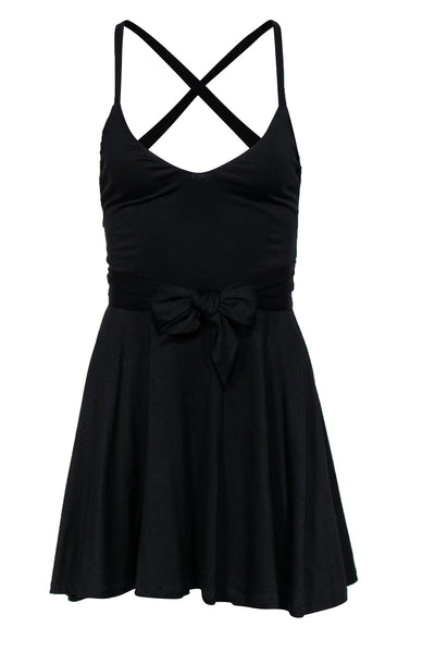 Current Boutique-Lovers + Friends - Black Crossed Back Mini A-Line Dress Sz XS
