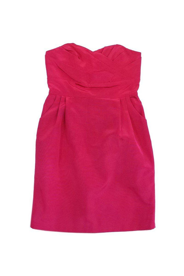 Current Boutique-Lula Kate - Pink Pleat Detail Strapless Dress Sz 8