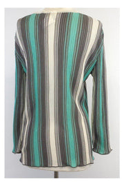Current Boutique-M Missoni - Multicolor Striped Cotton Blend Knit Cardigan Sz 12