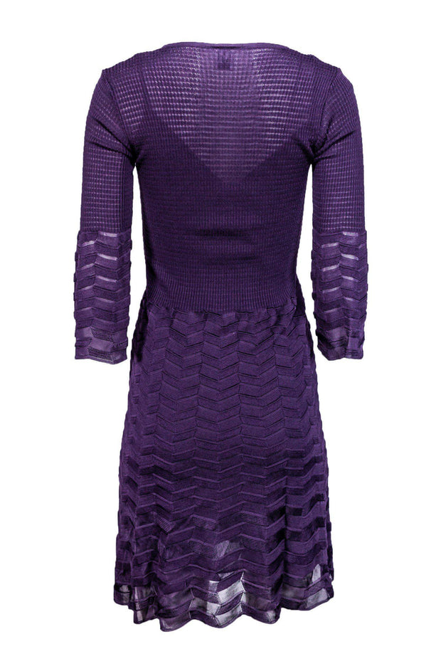 Current Boutique-M Missoni - Purple Knitted Dress w/ Bell Sleeves Sz S