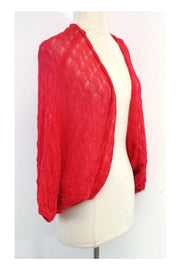 Current Boutique-M Missoni - Red Cotton Blend Knit Cardigan Sz 6