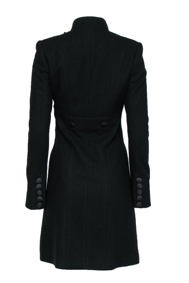 Current Boutique-MAAC London - Black Longline Double Breasted Wool Blend Coat Sz 4