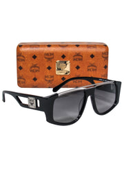 Current Boutique-MCM - Black Square Oversized Browline Sunglasses