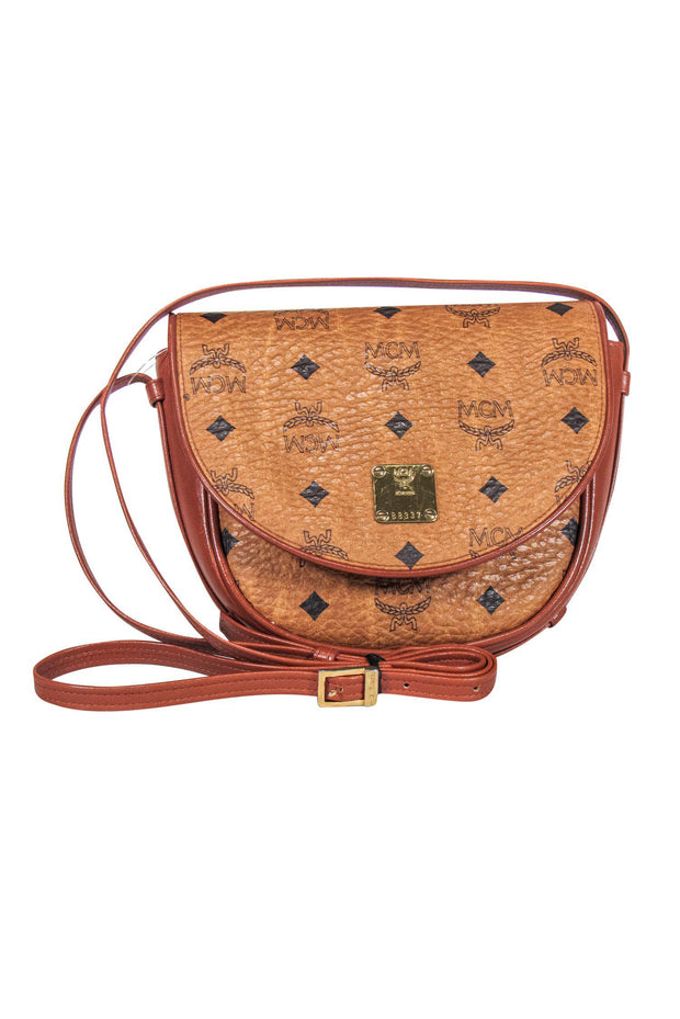 Authentic Mcm Visetos Cognac Shoulder Bag / Handbag - Gem