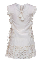 Current Boutique-MISA Los Angeles - Cream Cap Sleeve Eyelet Dress Sz XS