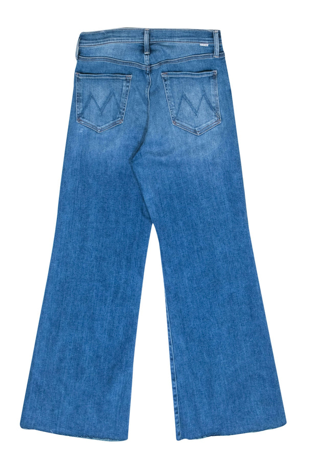 Current Boutique-MOTHER - Medium Wash “Tomcat Roller Fray” Wide Leg Jeans w/ Raw Hem Sz 29