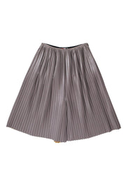 Current Boutique-MSGM - Taupe Pleated Faux Leather Culottes Sz 8