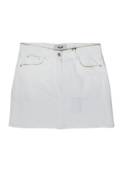 Current Boutique-MSGM - White Mini Skirt Sz 8