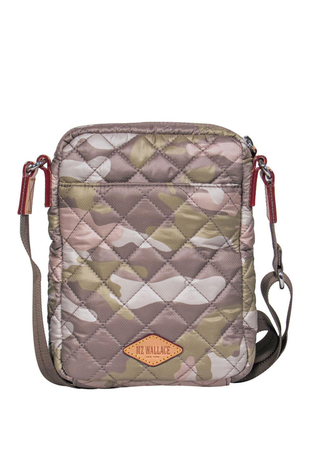 Current Boutique-MZ Wallace - Beige & Green Camouflage Print Quilted Crossbody