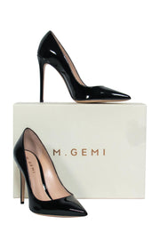 Current Boutique-M. Gemi - Black Patent Leather Pointed Toe Pumps Sz 8