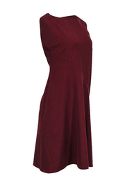 Current Boutique-M.M.LaFleur - Burgundy A-Line Square Neck Sleeveless Dress Sz 8