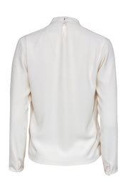 Current Boutique-M.M.LaFleur - Cream Silky Draped Front Blouse Sz XS