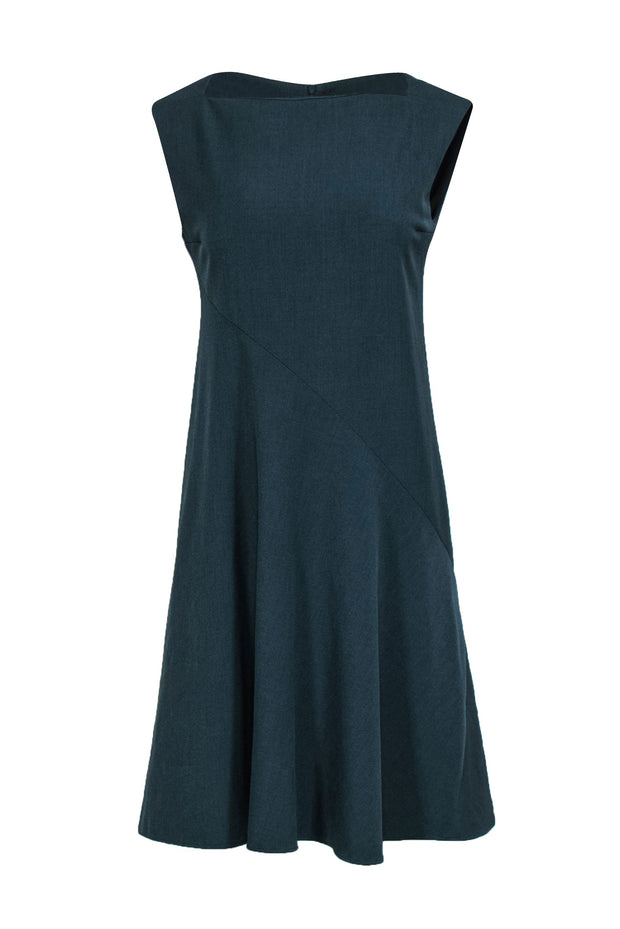 Current Boutique-M.M.LaFleur - Forest Green A-Line Square Neck Sleeveless Dress Sz 8