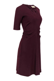 Current Boutique-M.M.LaFleur - Maroon Short Sleeve V-Neck A-Line Dress Sz 2