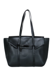 Current Boutique-Mackage - Black Pebbled Leather Tote w/ Arrow Clasp