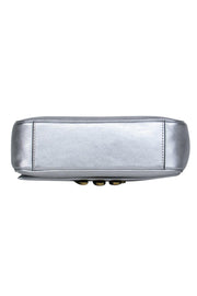 Current Boutique-Mackage - Silver Leather & Gold Chain Adjustable Shoulder Bag