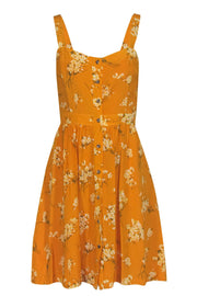 Current Boutique-Madewell - Golden Yellow Floral Button-Front Sundress Sz 4