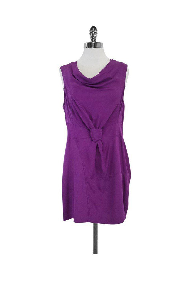 Current Boutique-Madison Marcus - Purple Silk Sleeveless Dress Sz L