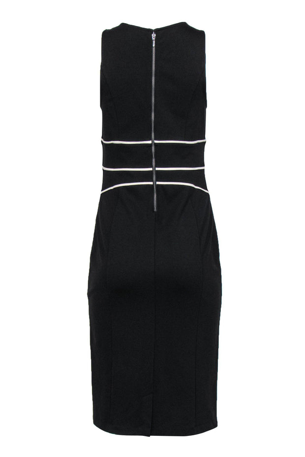 Current Boutique-Maeve - Black Sheath Dress w/ Cream Piping Sz 10